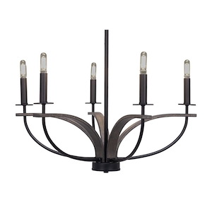 Monterey - 5 Light Uplight Chandelier-12 Inches Tall and 24.25 Inches Wide - 1270418