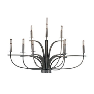 Monterey - 9 Light Uplight Chandelier-19.75 Inches Tall and 36.5 Inches Wide