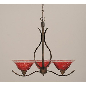 Swoop - 3 Light Chandelier-25 Inches Tall and 23.25 Inches Wide