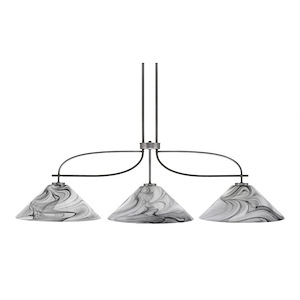Monterey - 3 Light Bar Chandelier-14.5 Inches Tall and 16 Inches Wide - 1283762