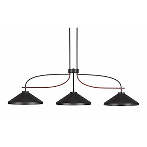 Monterey - 3 Light Bar Chandelier-13 Inches Tall and 14 Inches Wide