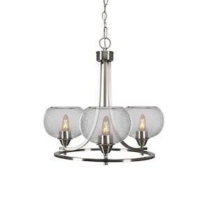Paramount - 3 Light Up Chandelier-19.25 Inches Tall and 19.5 Inches Wide