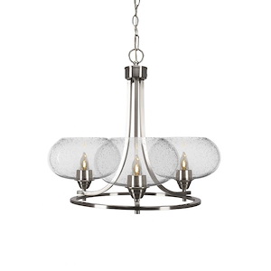 Paramount - 3 Light Up Chandelier-19.25 Inches Tall and 22.5 Inches Wide