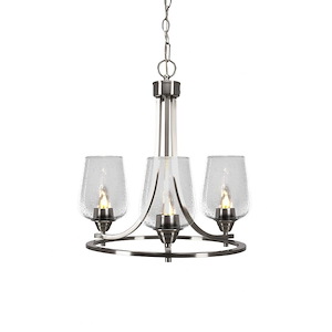 Paramount - 3 Light Up Chandelier-19.25 Inches Tall and 17.75 Inches Wide