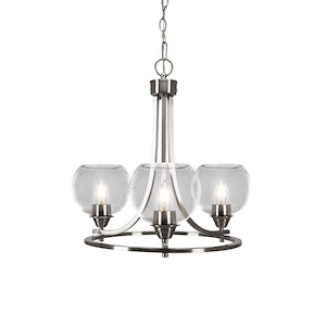 Paramount - 3 Light Up Chandelier-19.25 Inches Tall and 18.75 Inches Wide