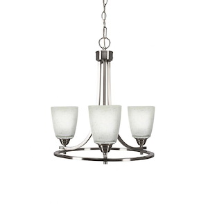 Paramount - 3 Light Up Chandelier-19.25 Inches Tall and 17.25 Inches Wide