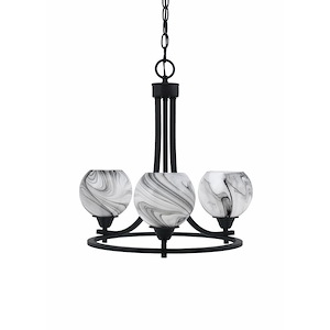 Paramount - 3 Light Uplight Chandelier-19.25 Inches Tall and 18.75 Inches Wide