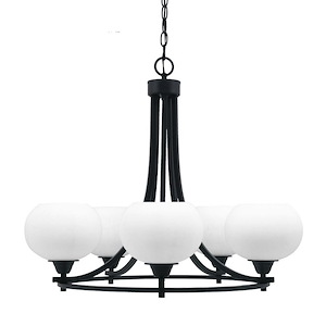 Paramount - 5 Light Uplight Chandelier-22.25 Inches Tall and 25 Inches Wide