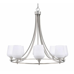 Paramount - 8 Light Uplight Chandelier-31 Inches Tall and 34.25 Inches Wide