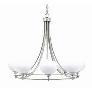 Paramount - 8 Light Uplight Chandelier-31 Inches Tall and 36 Inches Wide