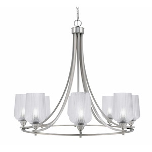 Paramount - 8 Light Uplight Chandelier-31 Inches Tall and 34 Inches Wide