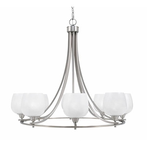 Paramount - 8 Light Uplight Chandelier-31 Inches Tall and 33.5 Inches Wide