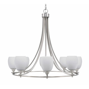 Paramount - 8 Light Uplight Chandelier-31 Inches Tall and 33.75 Inches Wide
