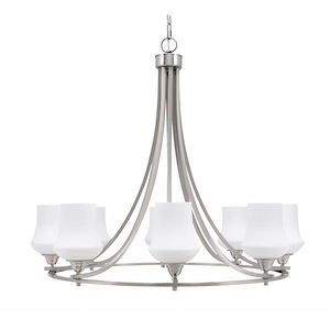 Paramount - 8 Light Uplight Chandelier-31 Inches Tall and 34.5 Inches Wide