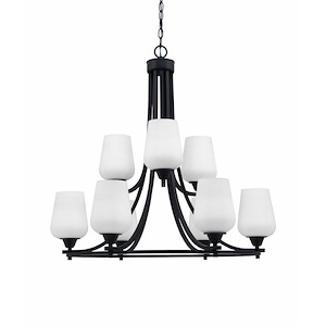 Paramount - 9 Light Uplight Chandelier-29.75 Inches Tall and 29.75 Inches Wide