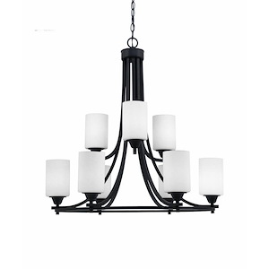 Paramount - 9 Light Uplight Chandelier-29.75 Inches Tall and 28.75 Inches Wide