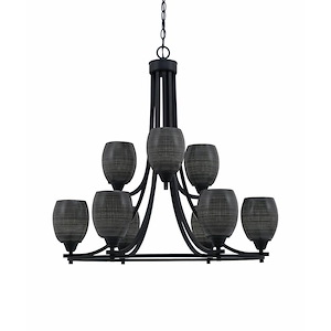 Paramount - 9 Light Uplight Chandelier-29.75 Inches Tall and 30 Inches Wide
