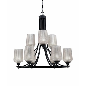 Paramount - 9 Light Uplight Chandelier-29.75 Inches Tall and 30.25 Inches Wide