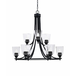 Paramount - 9 Light Uplight Chandelier-29.75 Inches Tall and 29.25 Inches Wide