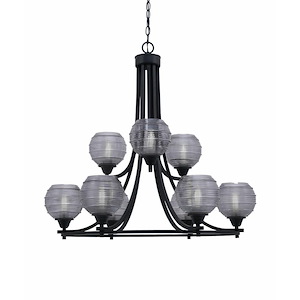 Paramount - 9 Light Uplight Chandelier-29.75 Inches Tall and 30.5 Inches Wide