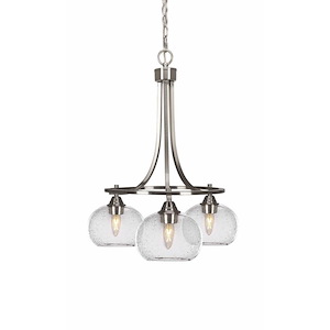 Paramount - 3 Light Down Chandelier-22.5 Inches Tall and 19.75 Inches Wide