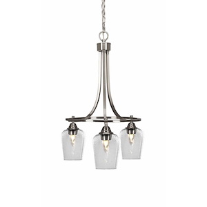 Paramount - 3 Light Down Chandelier-25.75 Inches Tall and 17.75 Inches Wide