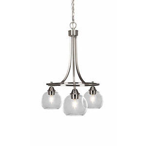 Paramount - 3 Light Down Chandelier-24.75 Inches Tall and 18.5 Inches Wide