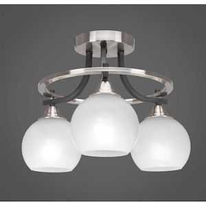 Paramount-Three Light Semi-Flush Mount-15 Inches Wide by 13.75 Inches High