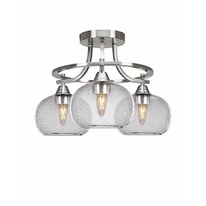 Paramount - 3 Light Semi-Flush Mount-12.25 Inches Tall and 16 Inches Wide