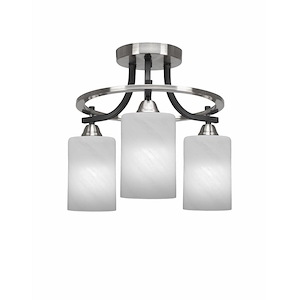 Paramount - 3 Light Semi-Flush Mount-13.25 Inches Tall and 14.25 Inches Wide