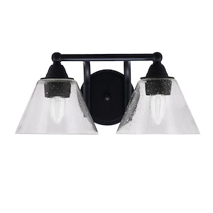 Paramount - 2 Light Bath Bar-7 Inches Tall and 15.25 Inches Length