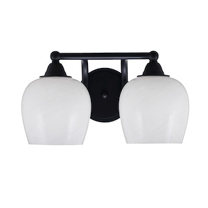 Paramount - 2 Light Bath Bar-8 Inches Tall and 14.5 Inches Length