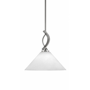 Cavella - 1 Light Stem Hung Mini Pendant-12.75 Inches Tall and 12 Inches Wide