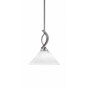 Cavella - 1 Light Stem Hung Mini Pendant-11.5 Inches Tall and 10 Inches Wide