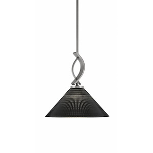 Cavella - 1 Light Stem Hung Mini Pendant-12.25 Inches Tall and 12 Inches Wide