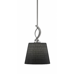 Cavella - 1 Light Stem Hung Mini Pendant-15 Inches Tall and 10 Inches Wide