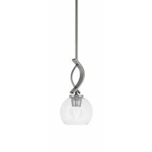 Cavella - 1 Light Stem Hung Mini Pendant-12 Inches Tall and 5.75 Inches Wide