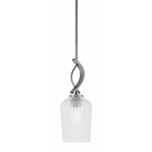 Cavella - 1 Light Stem Hung Mini Pendant-14 Inches Tall and 5 Inches Wide