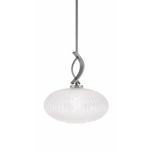 Cavella - 1 Light Stem Hung Mini Pendant-13.5 Inches Tall and 12 Inches Wide