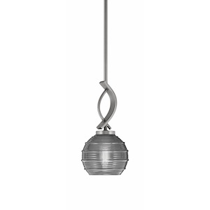 Cavella - 1 Light Stem Hung Mini Pendant-12 Inches Tall and 6 Inches Wide