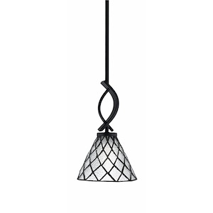 Cavella - 1 Light Stem Mini Pendant-11.75 Inches Tall and 7 Inches Wide