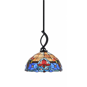 Cavella - 1 Light Stem Mini Pendant-13.5 Inches Tall and 12 Inches Wide