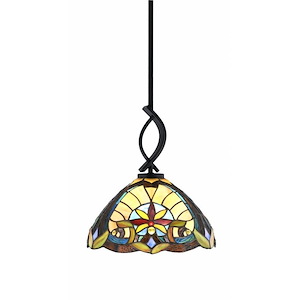 Cavella - 1 Light Stem Mini Pendant-13.25 Inches Tall and 12 Inches Wide - 1298383