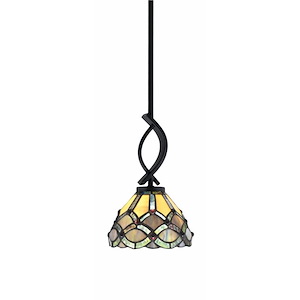 Cavella - 1 Light Stem Mini Pendant-11.5 Inches Tall and 7 Inches Wide