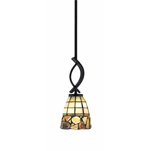 Cavella - 1 Light Stem Mini Pendant-12.75 Inches Tall and 7 Inches Wide