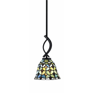 Cavella - 1 Light Stem Mini Pendant-12.25 Inches Tall and 7 Inches Wide