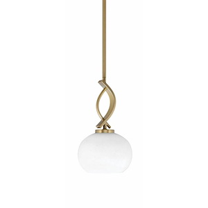 Cavella - 1 Light Stem Hung Mini Pendant-12 Inches Tall and 7 Inches Wide