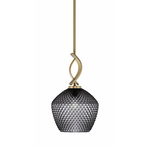 Cavella - 1 Light Stem Hung Mini Pendant-15.25 Inches Tall and 9 Inches Wide
