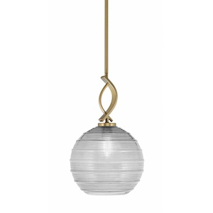 Cavella - 1 Light Stem Hung Mini Pendant-16 Inches Tall and 10 Inches Wide