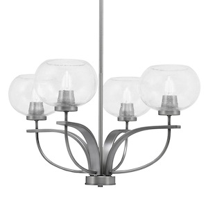 Cavella - 4 Light Up Chandelier-13.75 Inches Tall and 24.5 Inches Wide
